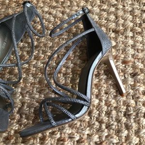 Gianni Bini Silver Strappy Heels